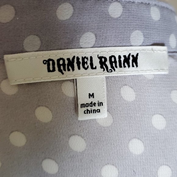 Pretty Daniel Rainn sheer grey and cream polka dot - Picture 6 of 11
